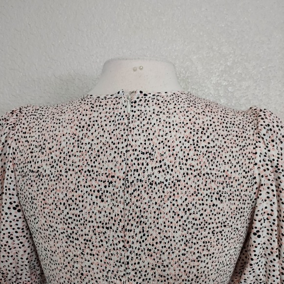 Express Pink & Black Polka Dot Blouse Size M - Picture 9 of 12